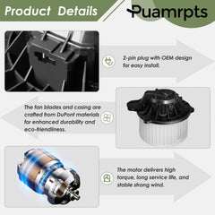 PUAMRPTS blower motor for Kia Optima 2012-2015 supports smooth climate cycling
