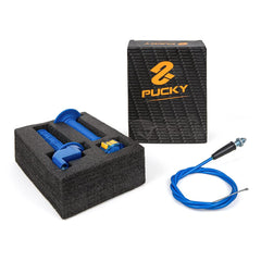 PUCKY kit-ready blue throttle assembly for easy dirt bike installation