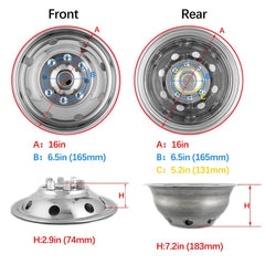 Puermto bolt-on mounting assembly in action on a wheel