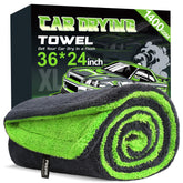 PUGPIU car drying towel closeup shows 1400GSM softness and absorbency