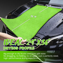 PUGPIU 24x36 towel in action speeds up car drying