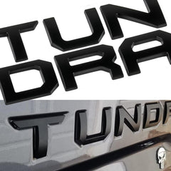 Pukonger tailgate letters for Tundra 2014-2021 close-up, durable adhesive.