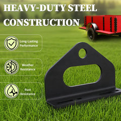Pulems black powder-coated finish resists rust for outdoor use