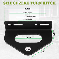 Pulems heavy-duty steel trailer hitch with thick 6mm construction