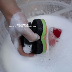 PUMBAA HOME clay pad with soap lather ready for lubrication