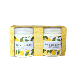 Punati Meyer Lemon odor absorbing gel in a bathroom scene delivering a fresh, light scent.