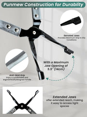 Punmew adapter set with knurled grip for non-slip handling.