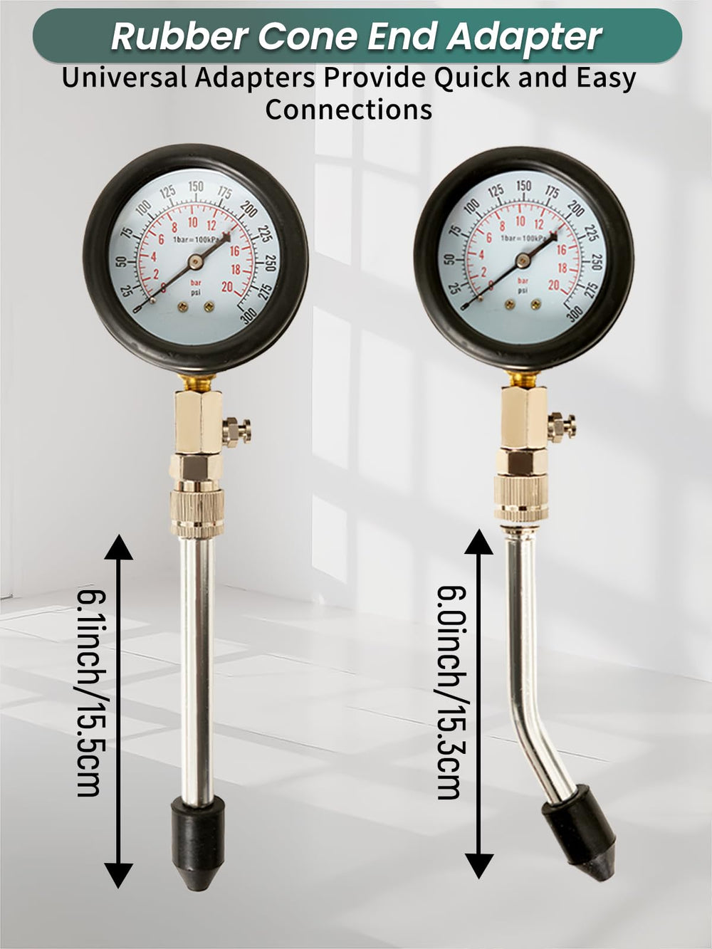 Punmew rubber cone ends enable quick checks without threading.