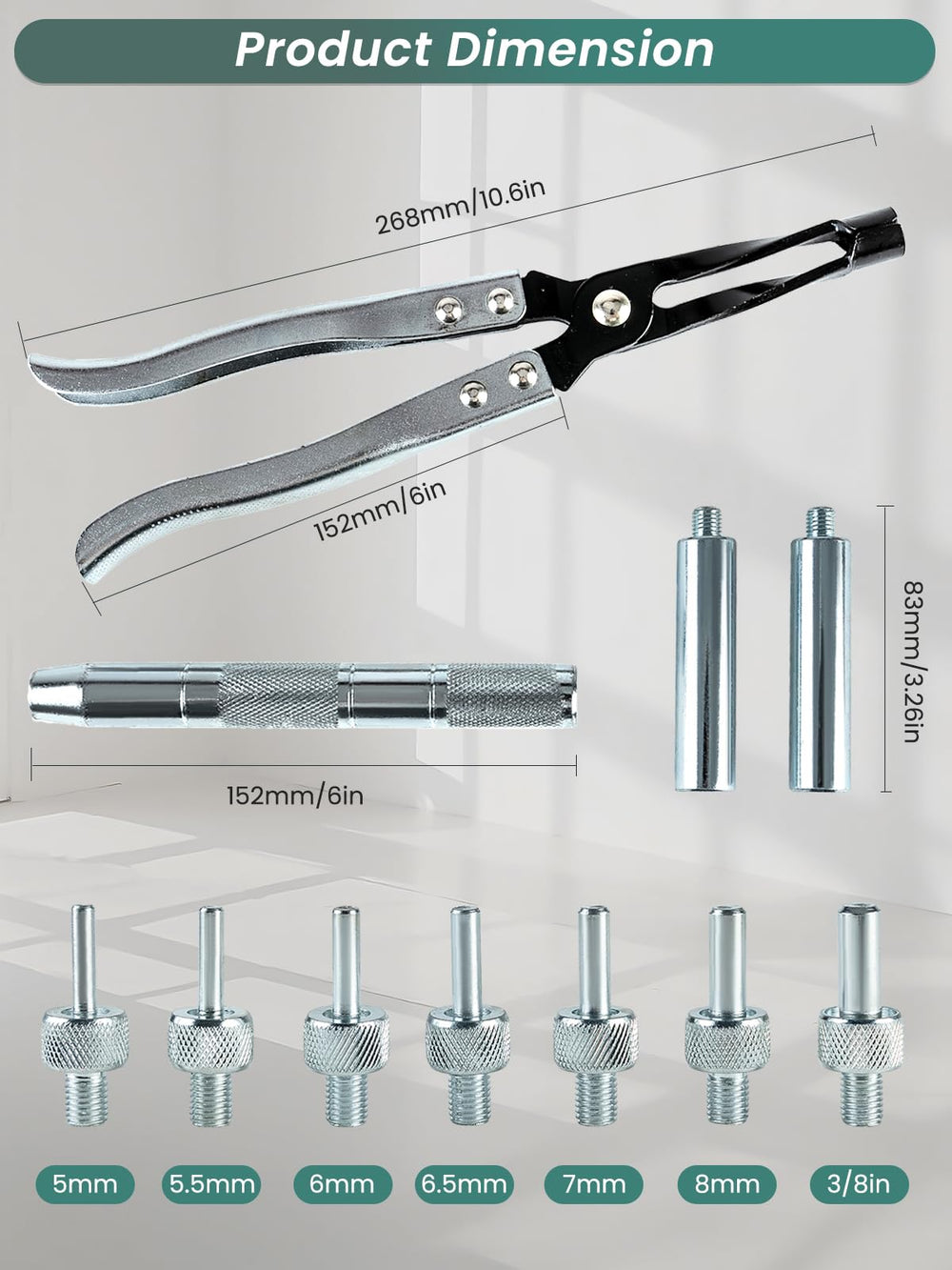 Punmew valve stem seal pliers with extended reach for tight spaces.
