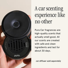 Pura Car Diffuser Refill Black Frost cap demonstrates clean, controlled fragrance release