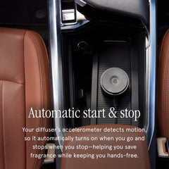 Pura car scent refill lemon verbena label details showing ingredients.