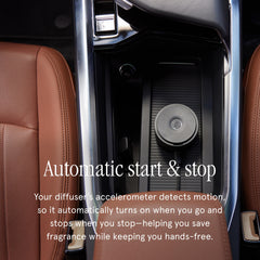 Motion-activated diffusion enables hands-free fragrance as you drive