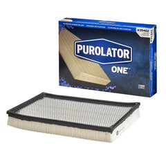 Purolator A35462 PurolatorONE air filter side view showing high-flow filtration for clean air.