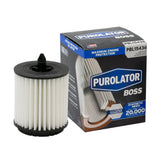 PurolatorBOSS maximum engine protection cartridge image highlighting filtration for longer intervals.