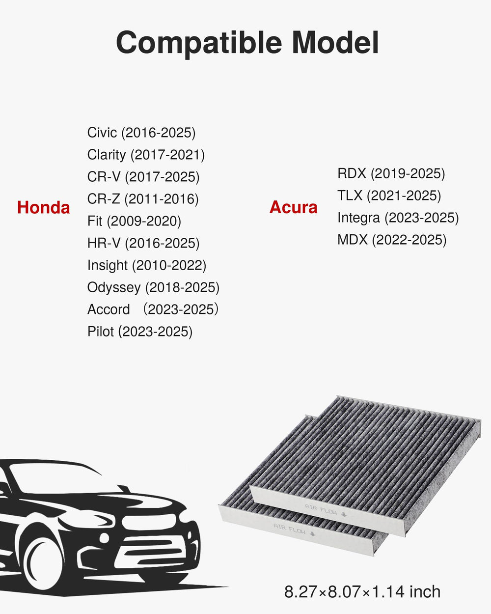 Puroma activated charcoal layer cabin filter neutralizes odors in car