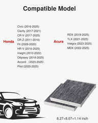 Puroma activated charcoal layer cabin filter neutralizes odors in car