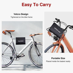 Puroma bike cover highlighting the lock hole design for security.