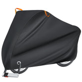 Puroma bike cover protects 1 bike from rain during outdoor storage.