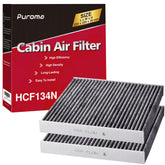 Puroma cabin air filter activated carbon shows odor capture for a fresher cabin.
