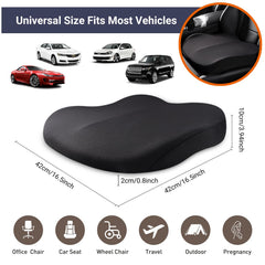 Putniu wedge pad supports pelvis and tailbone during long drives.