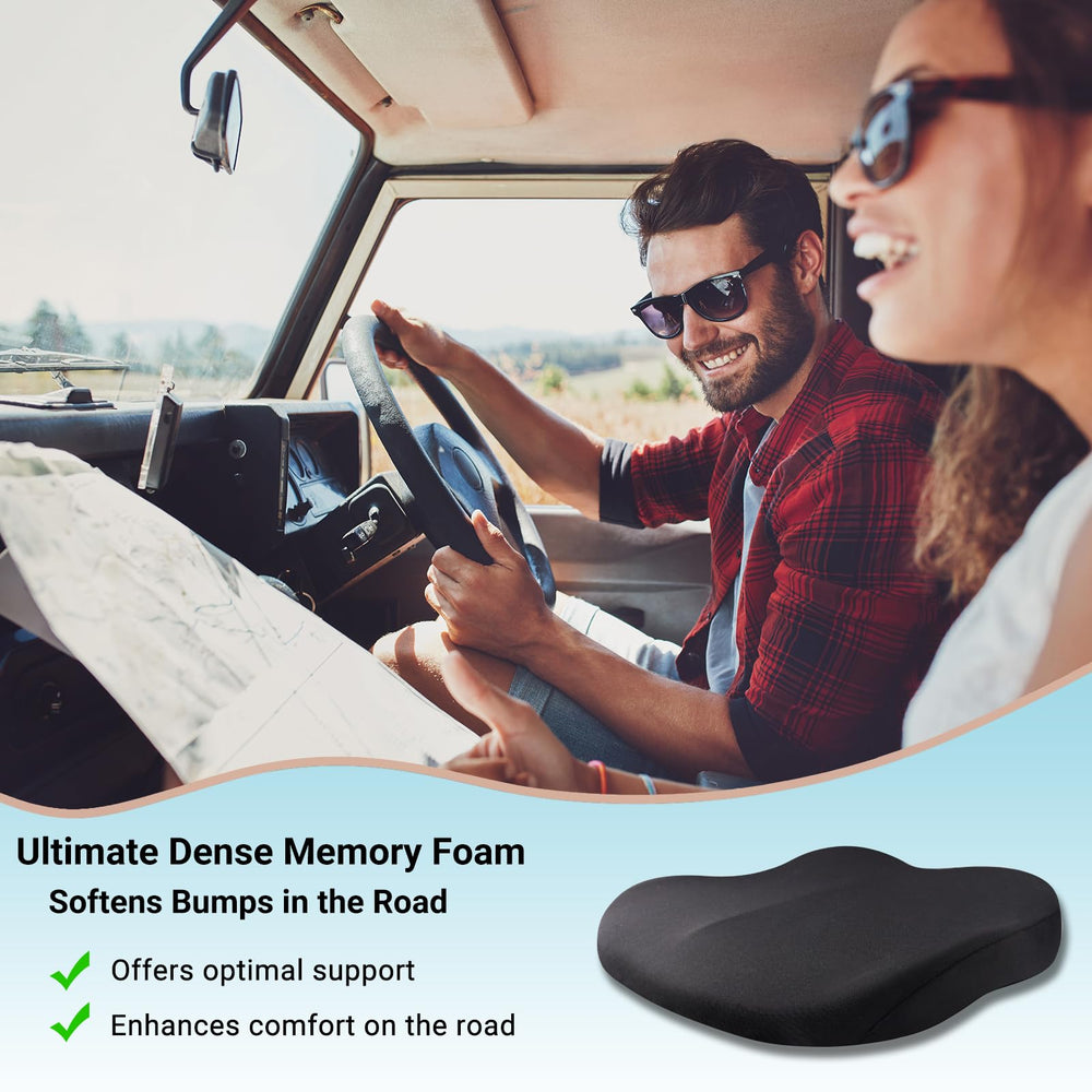 Putniu height-boosting cushion helps improved driving visibility and seating comfort.