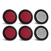 PVerandio 4-inch round LED trailer tail light red with 24 LEDs for bright signaling.
