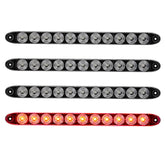 PVerandio 4-pack 15.5-inch red LED trailer light bar installed on a trailer for clear signaling.