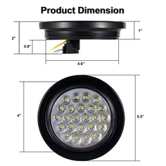 PVerandio installation guide visual of mounting a 4in round trailer light.