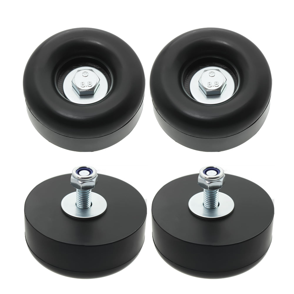 PWEOW 2.5-inch round trailer bumper close-up highlights rugged rubber performance.