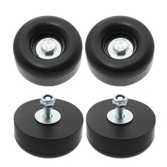 PWEOW 2.5-inch round trailer bumper close-up highlights rugged rubber performance.