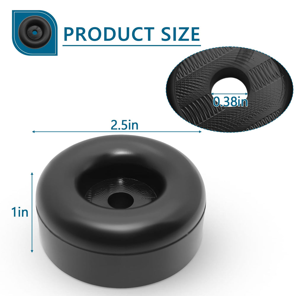 PWEOW 4-pack bumpers with screw kit for easy installation on a trailer.