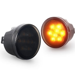 PXPART JK turn signal lights with smoke lens provide clearer amber signals.
