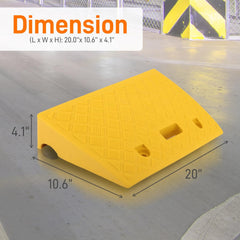 Pyle curb ramps with textured surface improve traction on uneven surfaces.