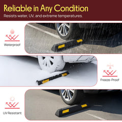 Pyle PCRSTP11 yellow reflective strips improve night visibility for safety.