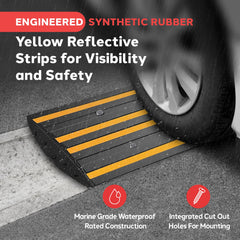 Pyle ramp with textured surface provides secure traction for vehicles.