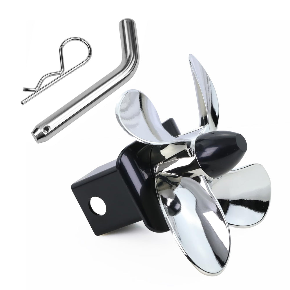 Qagea Spinning Propeller hitch cover protecting the 2x2 receiver from dirt and rust