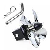 Qagea Spinning Propeller hitch cover protecting the 2x2 receiver from dirt and rust