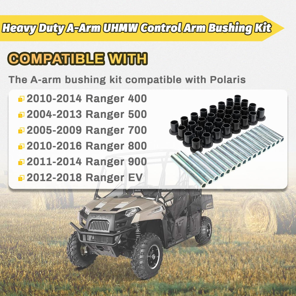 Qagea UHMW A-Arm Bushing Kit side installation demonstrates easy fit for off-road use