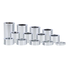 Qagea wheel axle spacer kit chrome assembly for Harley motorcycles.