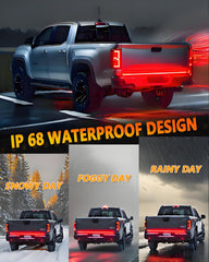 Qasim tailgate light strip universal compatibility fits trucks and SUVs.