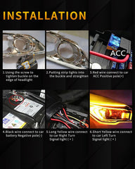 Qasim two-pack LED strip kit for enhanced road presence