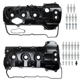 QBselecar upgrade aluminum valve cover left for Ford engines with precise fit and seal