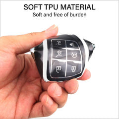 QBUC fob cover with chrome trim adds stylish protection and visibility.
