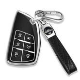 QBUC Chevy GMC key fob cover in soft TPU offers a comfortable grip and protection.