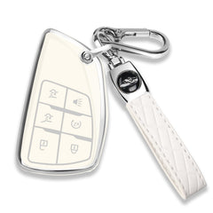 QBUC Chevy GMC key fob cover with soft TPU for comfortable grip and protection