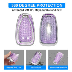 QBUC Chevy key case with anti-slip waterproof TPU for durability