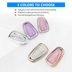 QBUC key cover kit includes diamond key chain and screwdriver for easy setup