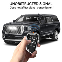 QBUC chrome trim detail enhances style while protecting the fob.