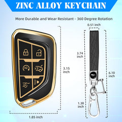 QBUC chrome zinc alloy keychain with leather for secure attachment.