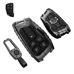 QBUC heavy metal key fob cover for GMC protects against drops while keeping access smooth